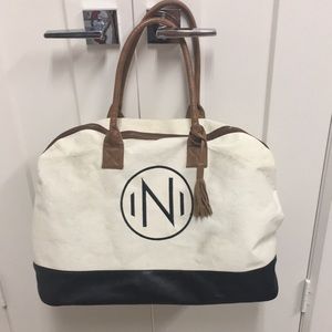 Mud Pie large monogram N tote